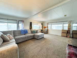 View of carpeted living room