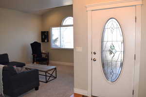 View of carpeted entryway