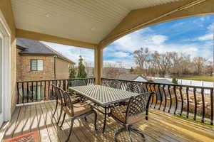 View from upper covered patio (walk out from kitchen area.