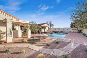 View of pool with a patio area