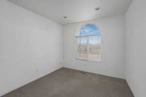 View of carpeted spare room