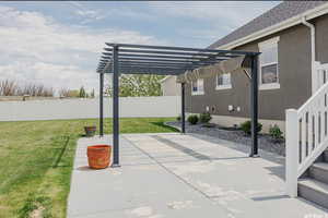 View of patio / terrace with a pergola