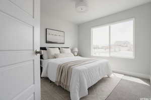 View of carpeted bedroom