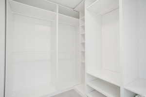 View of walk in closet