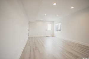 Unfurnished room featuring light hardwood / wood-style flooring