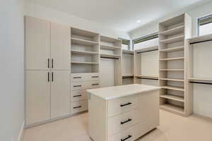 Spacious closet with washer dryer hookups