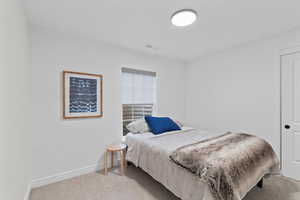 View of carpeted bedroom