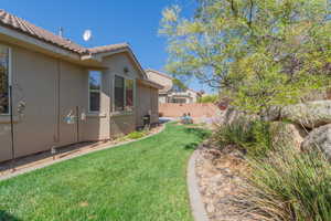 View of yard featuring a patio