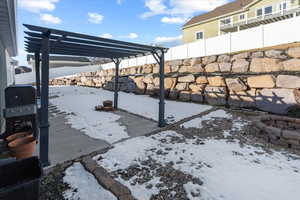 Exterior space featuring a pergola