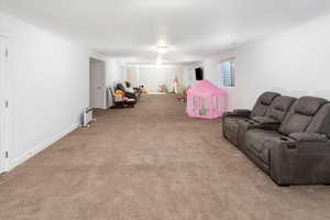 View of carpeted living room