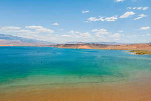 Property view of water with a mountain view