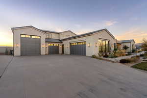 View of front facade with a garage