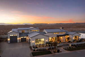 Modern farmhouse style home featuring a mountain view