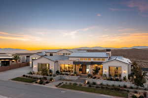 View of front facade featuring a mountain view