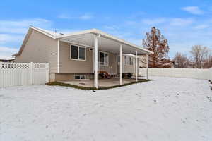 View of snow covered house