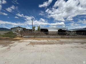 View of yard with a mountain view