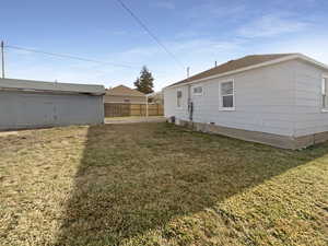 Exterior space with a lawn