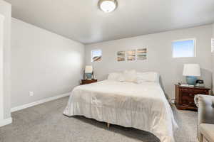 Bedroom featuring carpet flooring