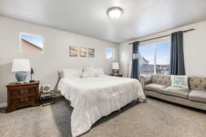 View of carpeted bedroom