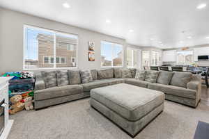 Living room with plenty of natural light