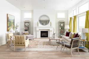 Interior space featuring light hardwood / wood-style flooring