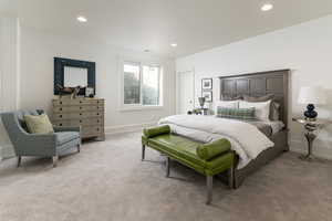 View of carpeted bedroom