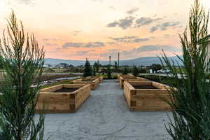 Exterior space featuring a mountain view