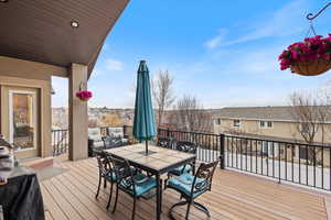 View of wooden deck