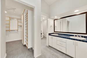 Master bath with large walk-in closet