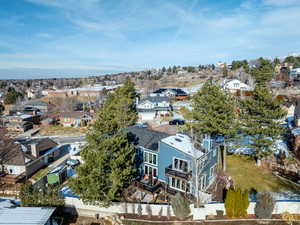 Birds eye view of property