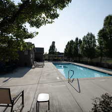 View of pool with a patio area