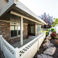 Exterior space featuring covered porch