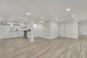 Downstairs living room and kitchen area