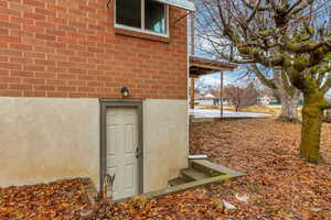 View of separate basement entry