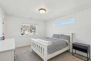 View of carpeted bedroom