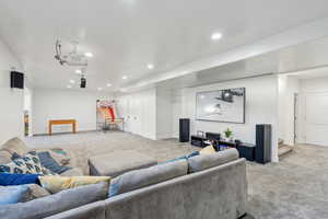 View of carpeted living room