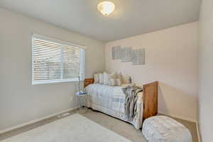 Bedroom featuring carpet flooring