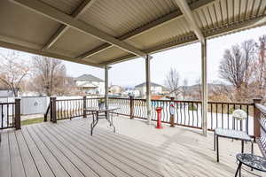 View of wooden terrace