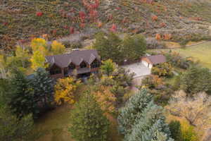 Birds eye view of property