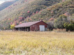 Exterior space with a mountain view and a rural view