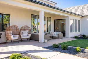 View of patio / terrace with an outdoor hangout area