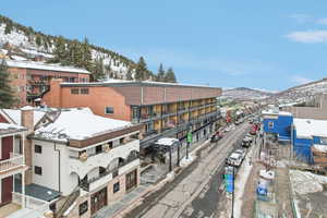 Exterior space with a mountain view