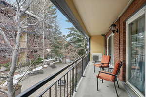 Balcony with ac unit