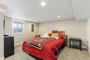 View of carpeted bedroom