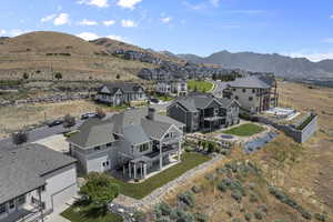 Aerial view facing north