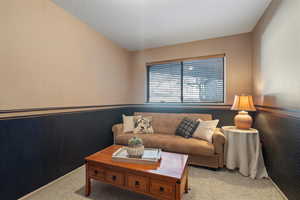 View of carpeted living room