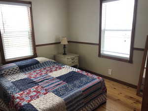 Bedroom featuring light wood-type flooring