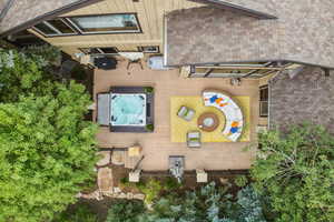 Birds eye view of property