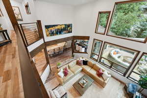 Living room featuring hardwood / wood-style floors