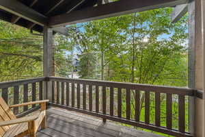 View of wooden deck